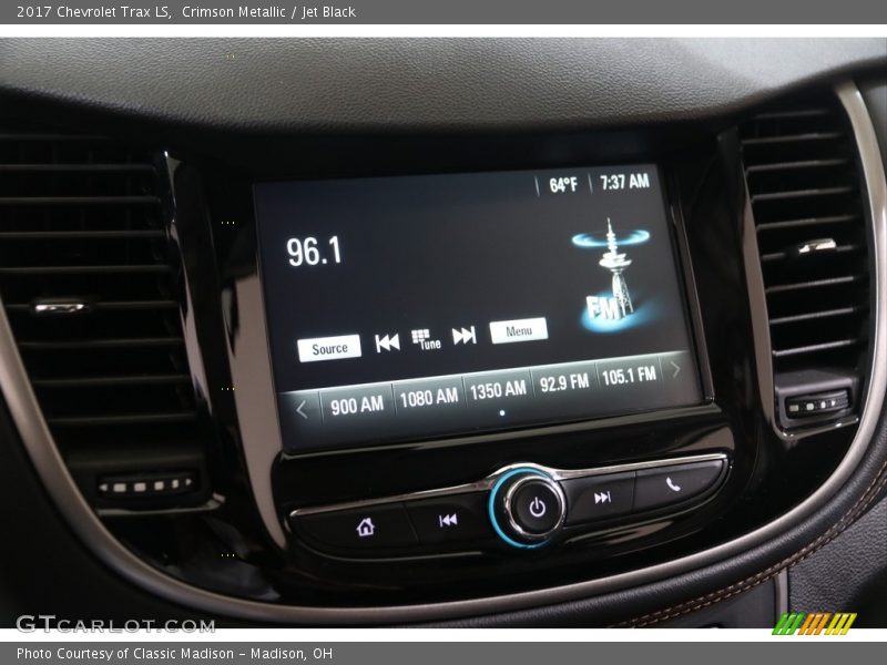 Crimson Metallic / Jet Black 2017 Chevrolet Trax LS
