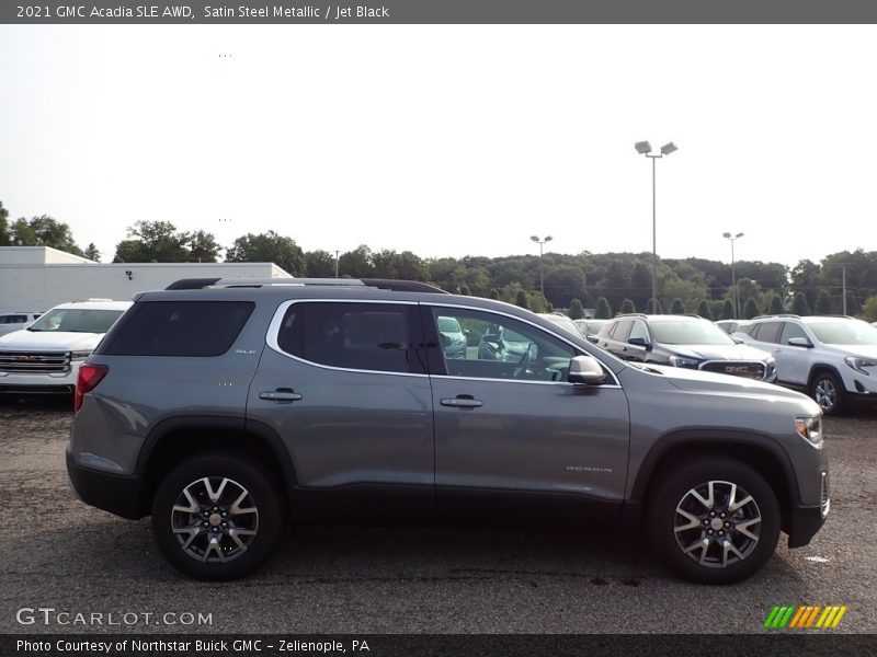 Satin Steel Metallic / Jet Black 2021 GMC Acadia SLE AWD
