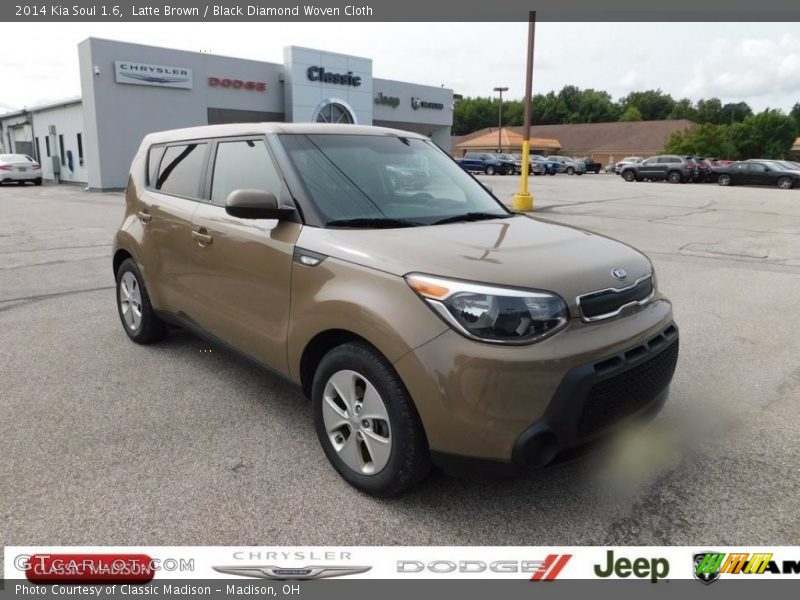 Latte Brown / Black Diamond Woven Cloth 2014 Kia Soul 1.6