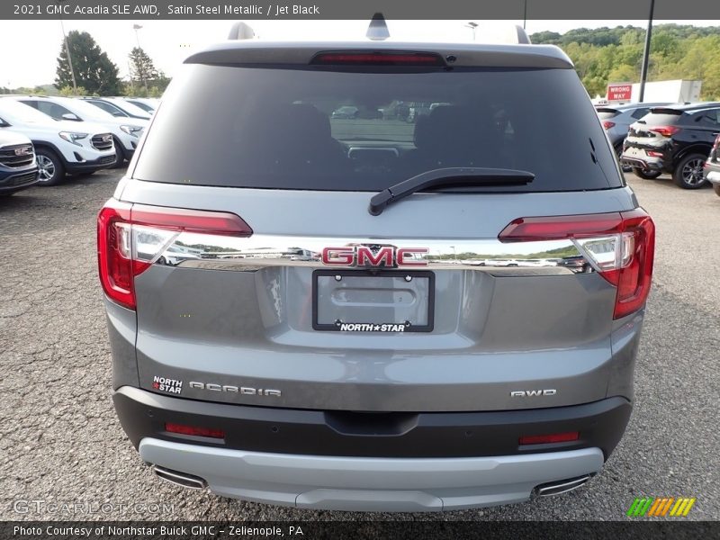 Satin Steel Metallic / Jet Black 2021 GMC Acadia SLE AWD