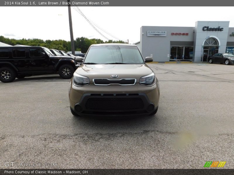 Latte Brown / Black Diamond Woven Cloth 2014 Kia Soul 1.6
