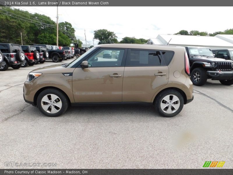 Latte Brown / Black Diamond Woven Cloth 2014 Kia Soul 1.6