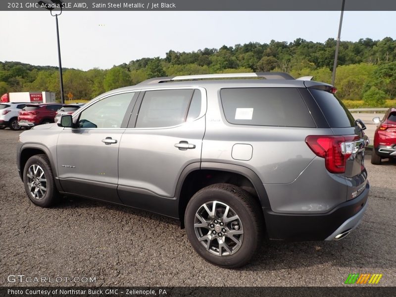 Satin Steel Metallic / Jet Black 2021 GMC Acadia SLE AWD