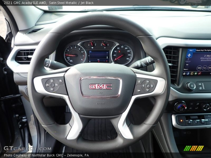 Satin Steel Metallic / Jet Black 2021 GMC Acadia SLE AWD