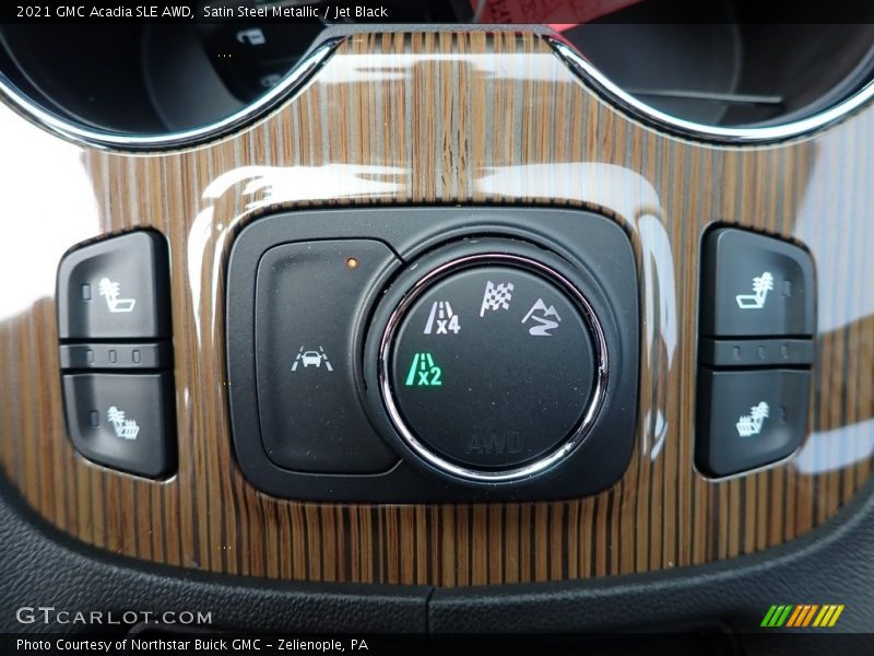 Satin Steel Metallic / Jet Black 2021 GMC Acadia SLE AWD