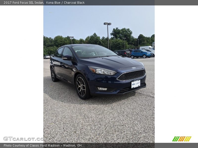 Kona Blue / Charcoal Black 2017 Ford Focus SEL Sedan