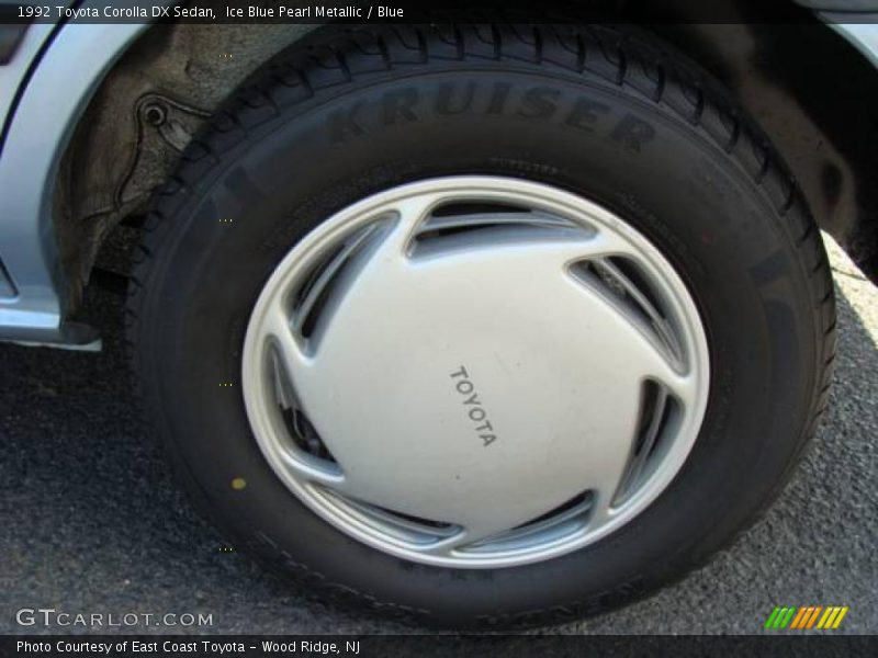 Ice Blue Pearl Metallic / Blue 1992 Toyota Corolla DX Sedan