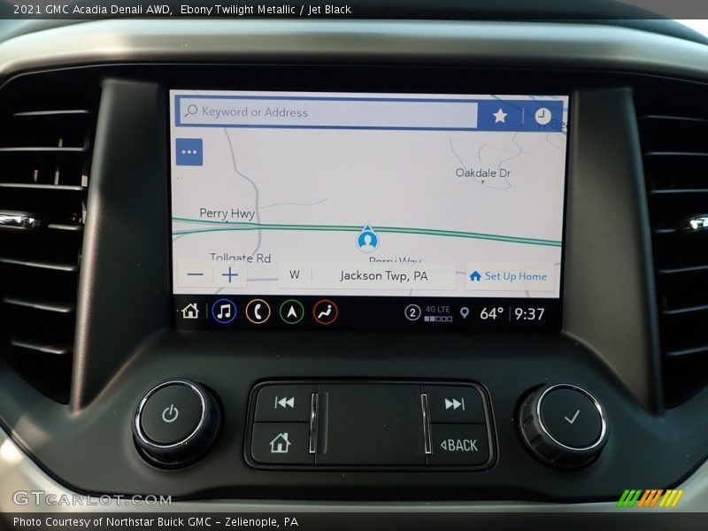 Navigation of 2021 Acadia Denali AWD