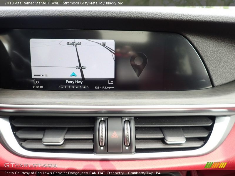 Stromboli Gray Metallic / Black/Red 2018 Alfa Romeo Stelvio Ti AWD