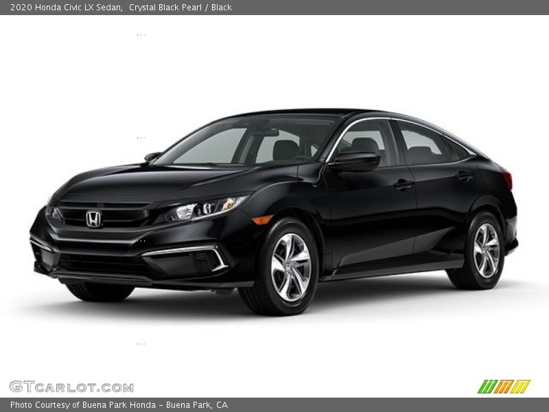 Crystal Black Pearl / Black 2020 Honda Civic LX Sedan