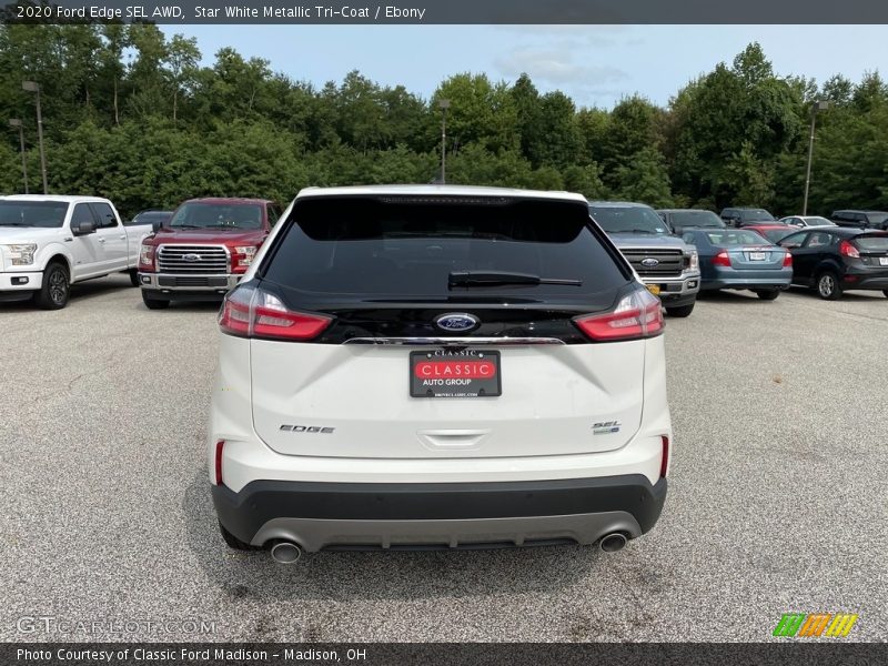 Star White Metallic Tri-Coat / Ebony 2020 Ford Edge SEL AWD