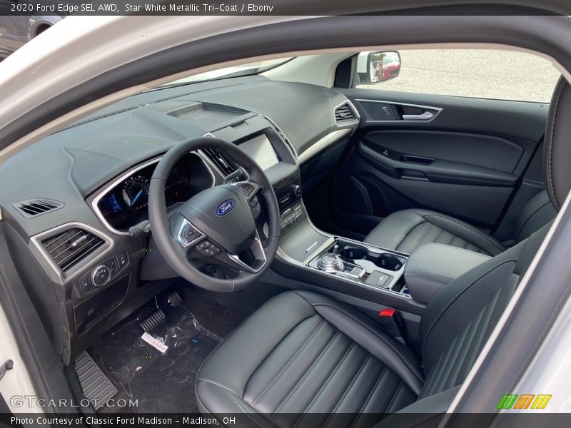Star White Metallic Tri-Coat / Ebony 2020 Ford Edge SEL AWD