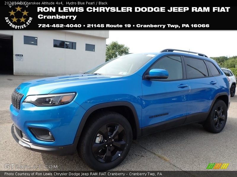Hydro Blue Pearl / Black 2020 Jeep Cherokee Altitude 4x4