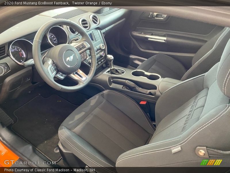 Front Seat of 2020 Mustang EcoBoost Fastback