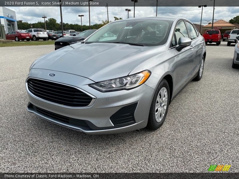 Iconic Silver / Medium Light Stone 2020 Ford Fusion S