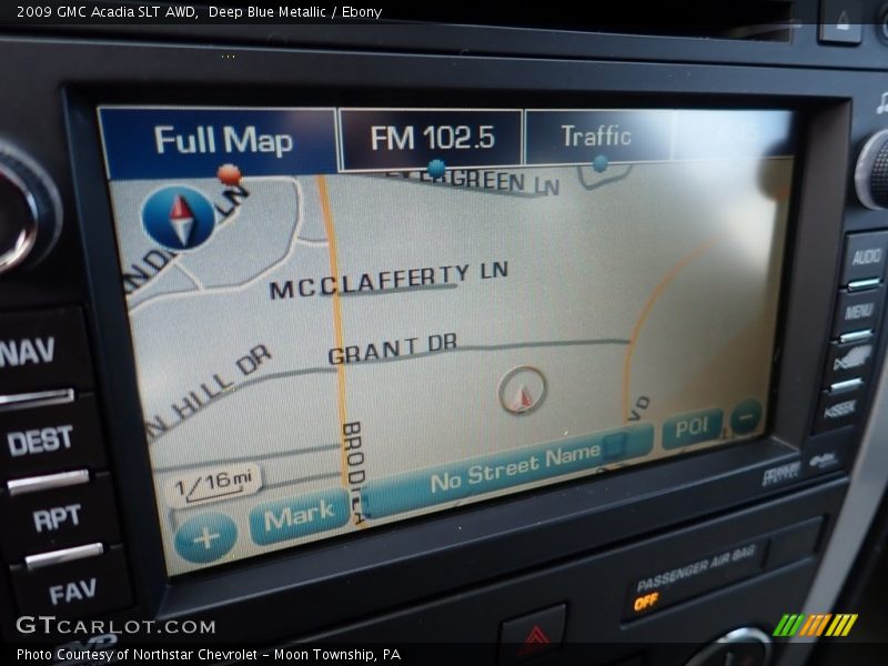 Deep Blue Metallic / Ebony 2009 GMC Acadia SLT AWD