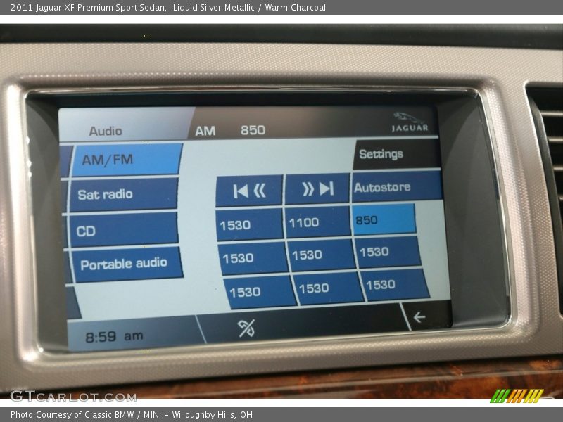 Liquid Silver Metallic / Warm Charcoal 2011 Jaguar XF Premium Sport Sedan