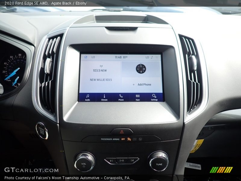 Agate Black / Ebony 2020 Ford Edge SE AWD