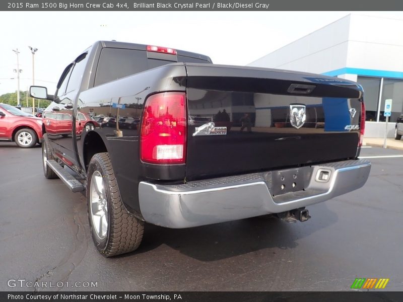 Brilliant Black Crystal Pearl / Black/Diesel Gray 2015 Ram 1500 Big Horn Crew Cab 4x4