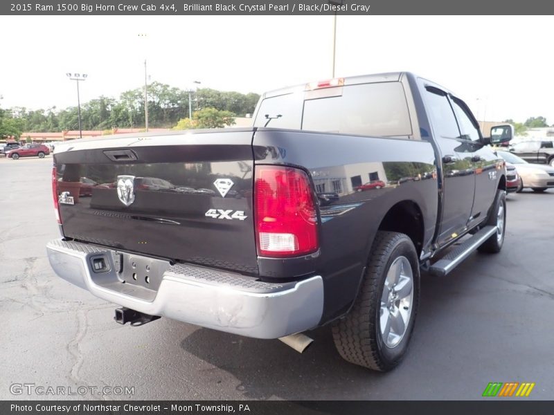 Brilliant Black Crystal Pearl / Black/Diesel Gray 2015 Ram 1500 Big Horn Crew Cab 4x4