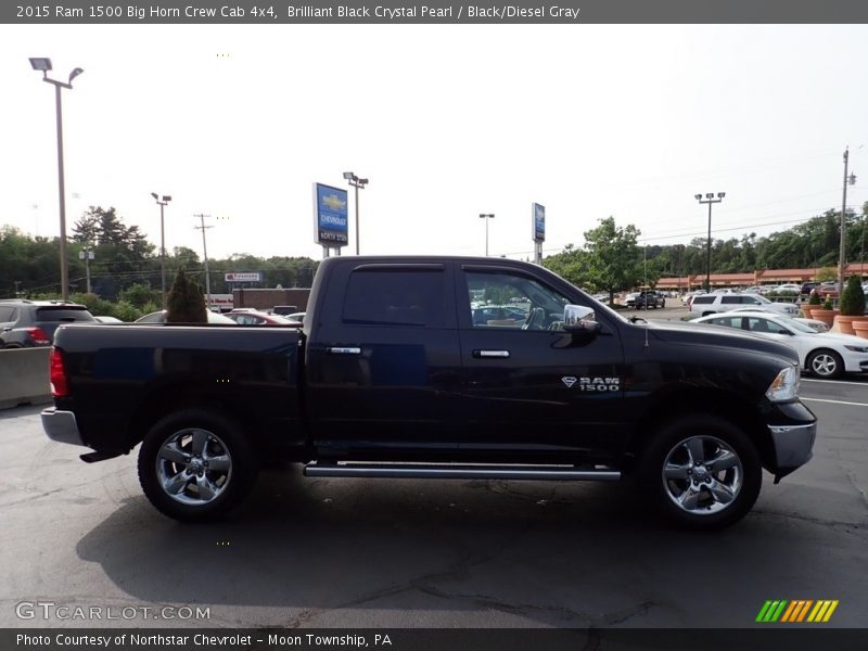 Brilliant Black Crystal Pearl / Black/Diesel Gray 2015 Ram 1500 Big Horn Crew Cab 4x4