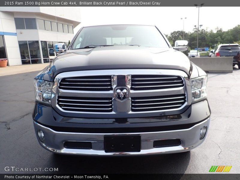 Brilliant Black Crystal Pearl / Black/Diesel Gray 2015 Ram 1500 Big Horn Crew Cab 4x4