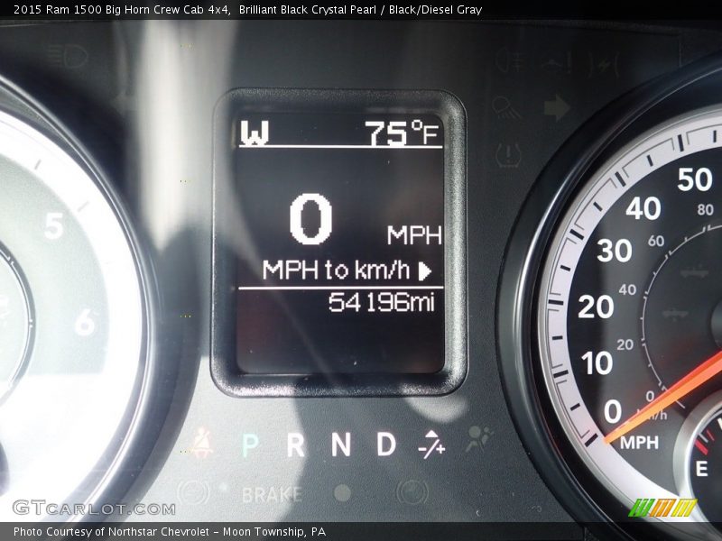 Brilliant Black Crystal Pearl / Black/Diesel Gray 2015 Ram 1500 Big Horn Crew Cab 4x4