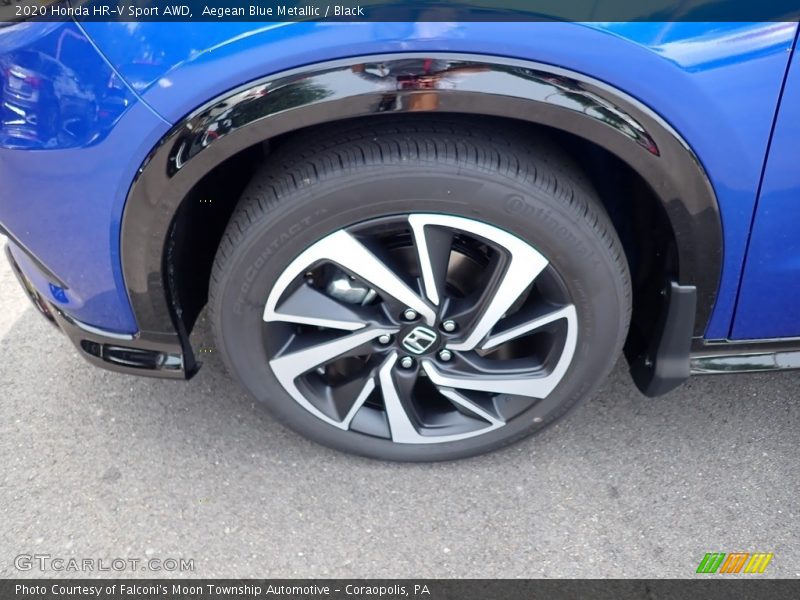 Aegean Blue Metallic / Black 2020 Honda HR-V Sport AWD