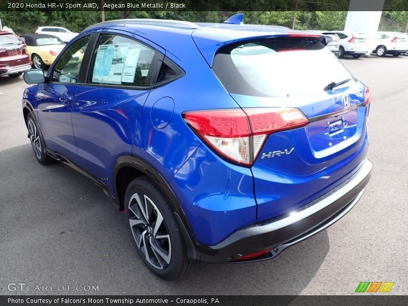 Aegean Blue Metallic / Black 2020 Honda HR-V Sport AWD
