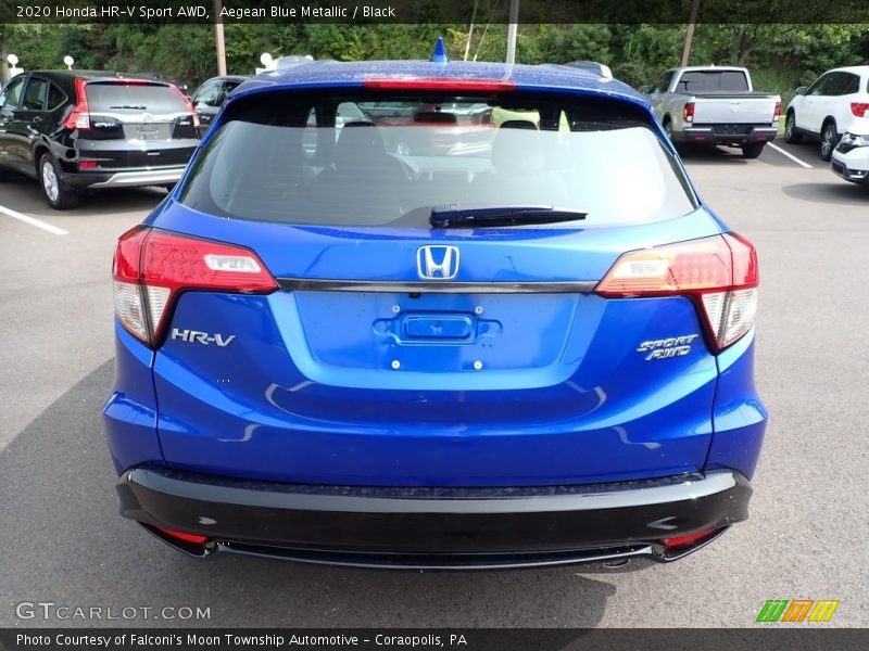 Aegean Blue Metallic / Black 2020 Honda HR-V Sport AWD