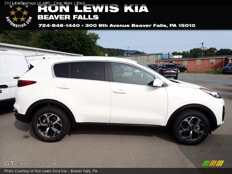 Clear White / Black 2021 Kia Sportage LX AWD