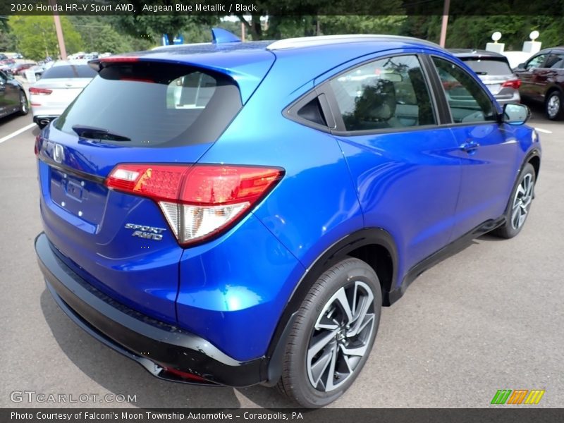 Aegean Blue Metallic / Black 2020 Honda HR-V Sport AWD