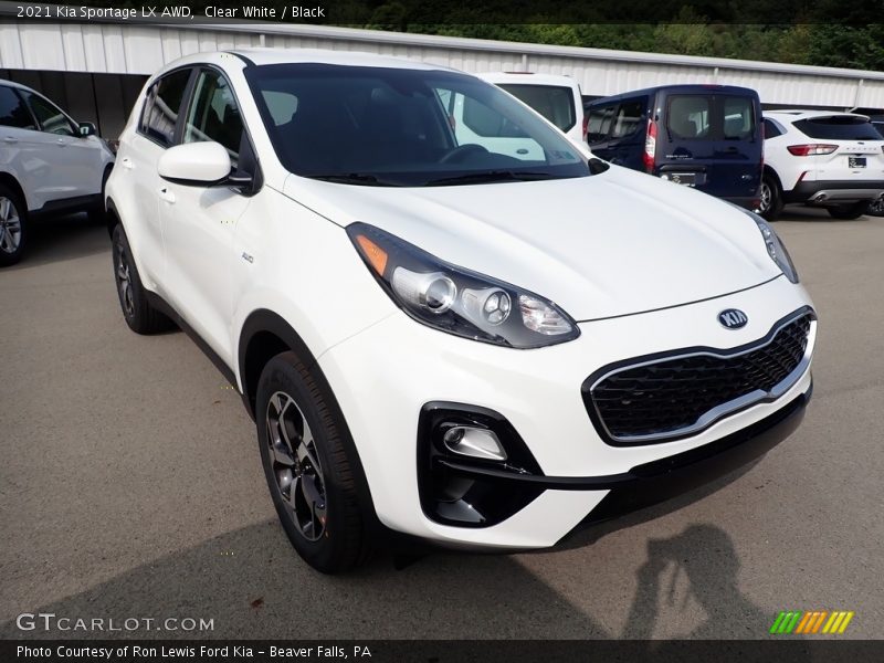 Clear White / Black 2021 Kia Sportage LX AWD