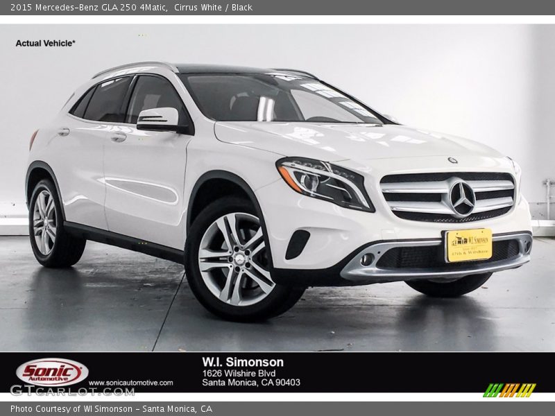 Cirrus White / Black 2015 Mercedes-Benz GLA 250 4Matic