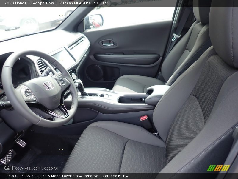 Aegean Blue Metallic / Black 2020 Honda HR-V Sport AWD