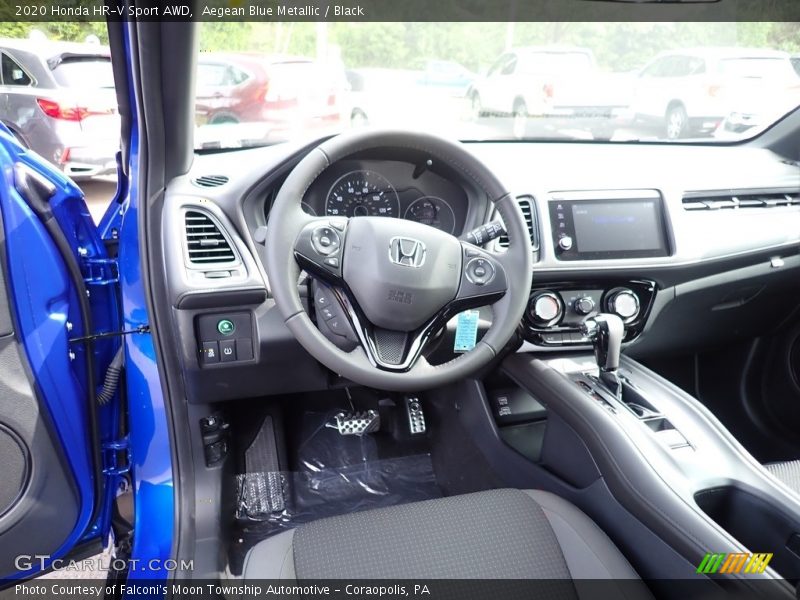 Aegean Blue Metallic / Black 2020 Honda HR-V Sport AWD