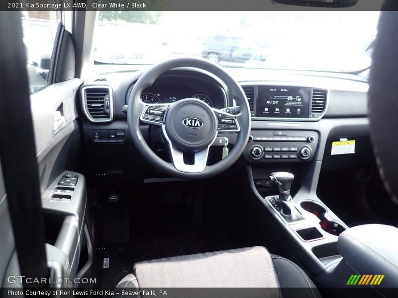 Clear White / Black 2021 Kia Sportage LX AWD