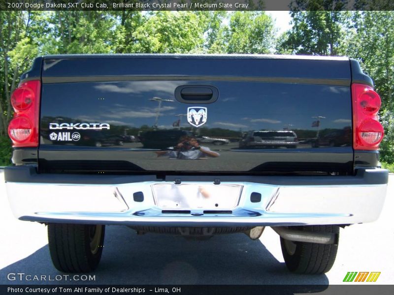 Brilliant Black Crystal Pearl / Medium Slate Gray 2007 Dodge Dakota SXT Club Cab