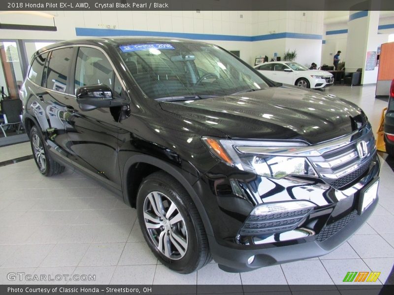 Crystal Black Pearl / Black 2018 Honda Pilot EX-L AWD