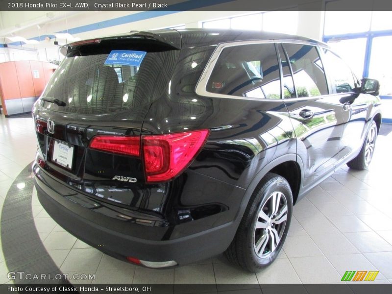 Crystal Black Pearl / Black 2018 Honda Pilot EX-L AWD