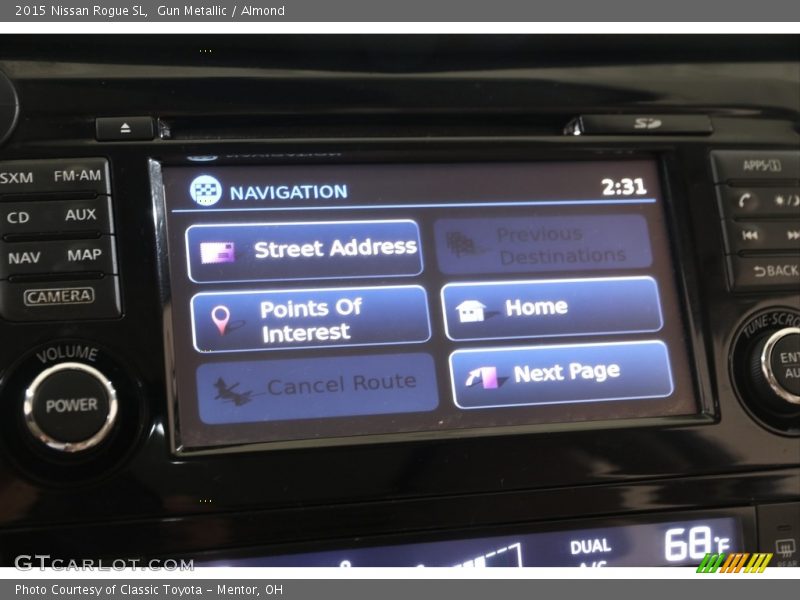 Gun Metallic / Almond 2015 Nissan Rogue SL