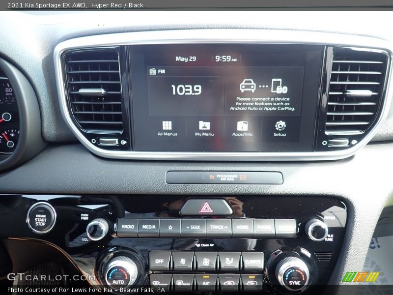 Controls of 2021 Sportage EX AWD