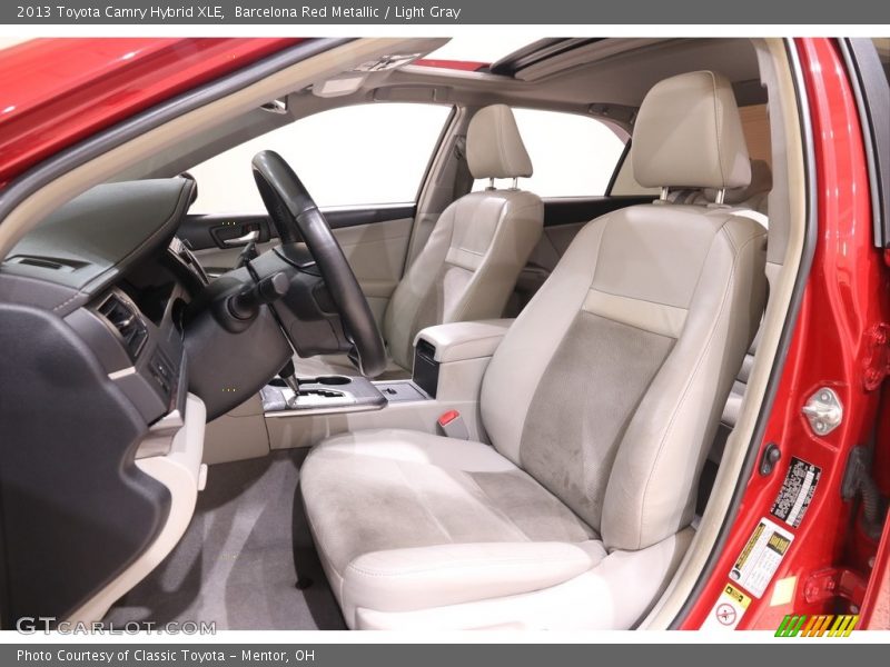 Barcelona Red Metallic / Light Gray 2013 Toyota Camry Hybrid XLE