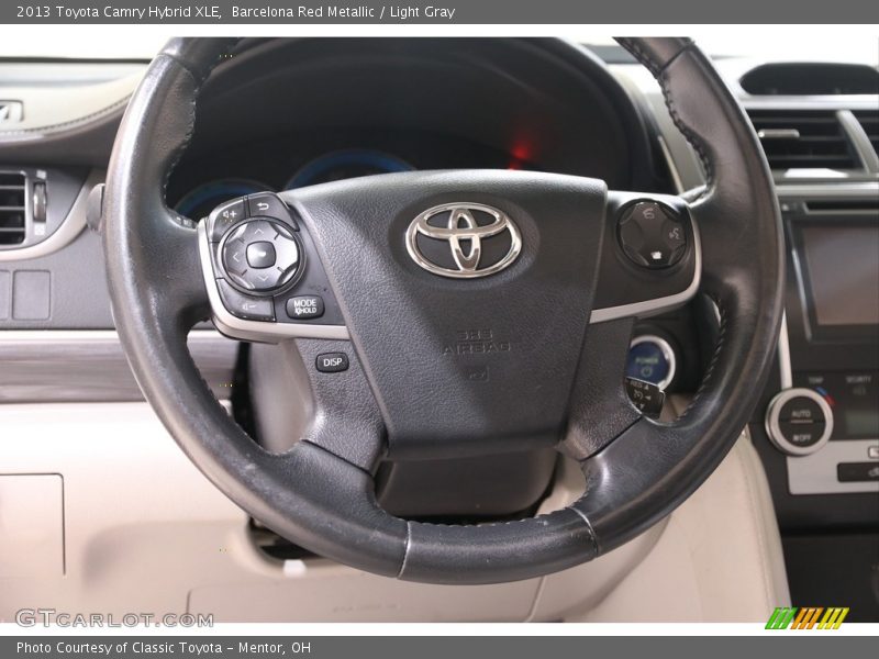 Barcelona Red Metallic / Light Gray 2013 Toyota Camry Hybrid XLE