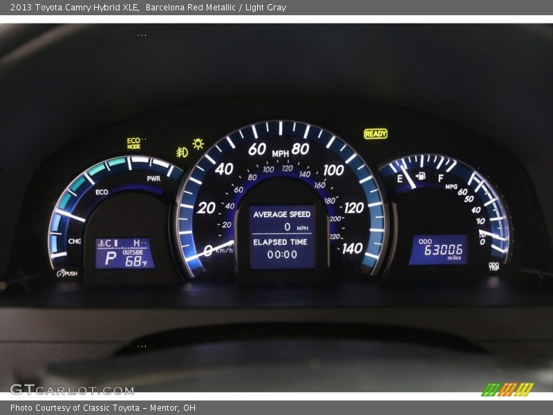 Barcelona Red Metallic / Light Gray 2013 Toyota Camry Hybrid XLE