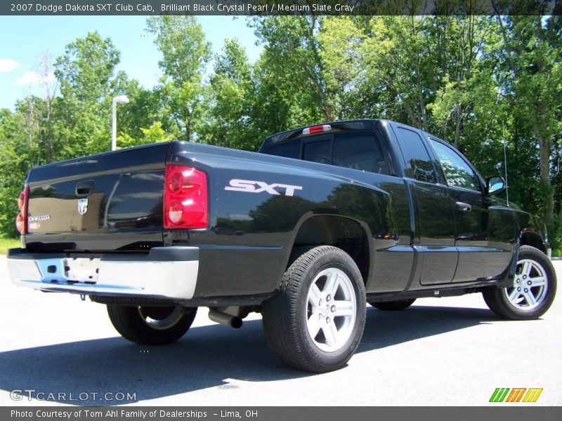 Brilliant Black Crystal Pearl / Medium Slate Gray 2007 Dodge Dakota SXT Club Cab