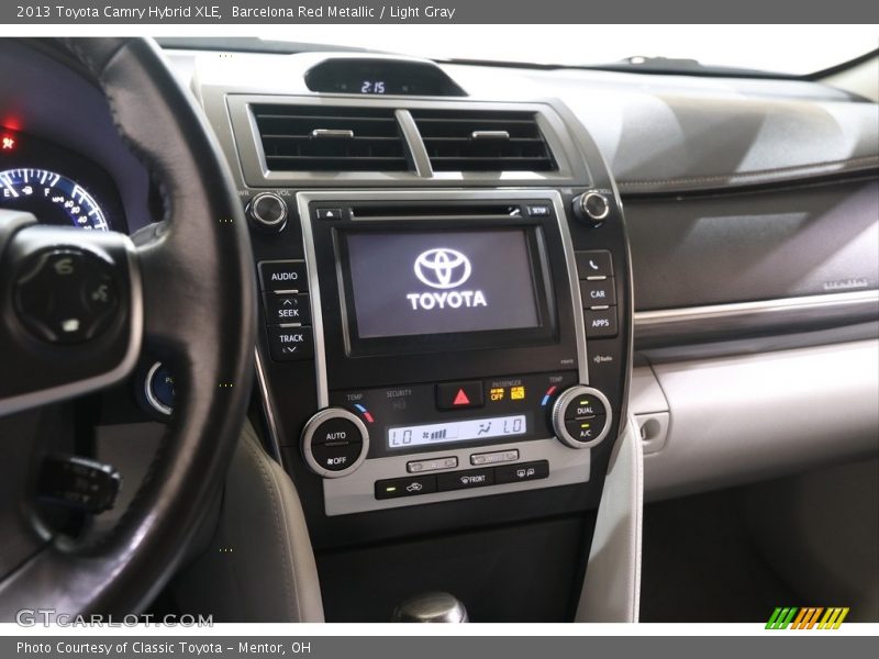 Barcelona Red Metallic / Light Gray 2013 Toyota Camry Hybrid XLE