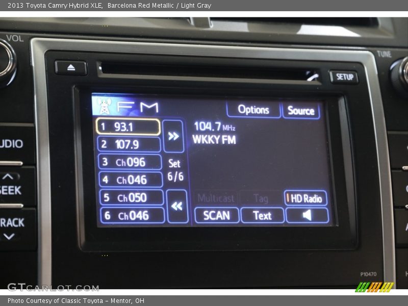 Barcelona Red Metallic / Light Gray 2013 Toyota Camry Hybrid XLE