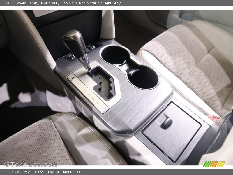 Barcelona Red Metallic / Light Gray 2013 Toyota Camry Hybrid XLE