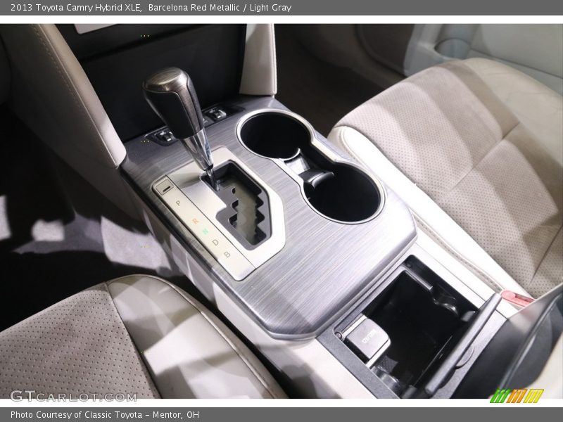 Barcelona Red Metallic / Light Gray 2013 Toyota Camry Hybrid XLE
